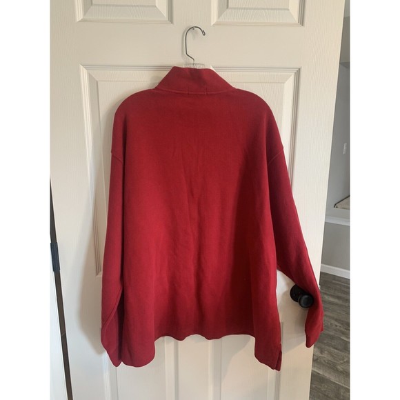 Polo Ralph Lauren 1/4 Zip Sweater Men 2XB Big Tall Red Pullover - Picture 6 of 10